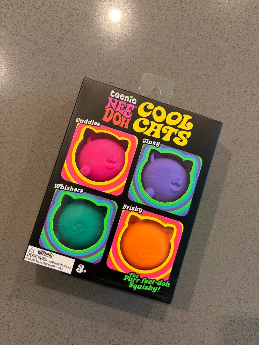 NeeDoh Teenie Cool Kittens 4-Pack Squishy Stress Toy Sensory Fidget - NEW